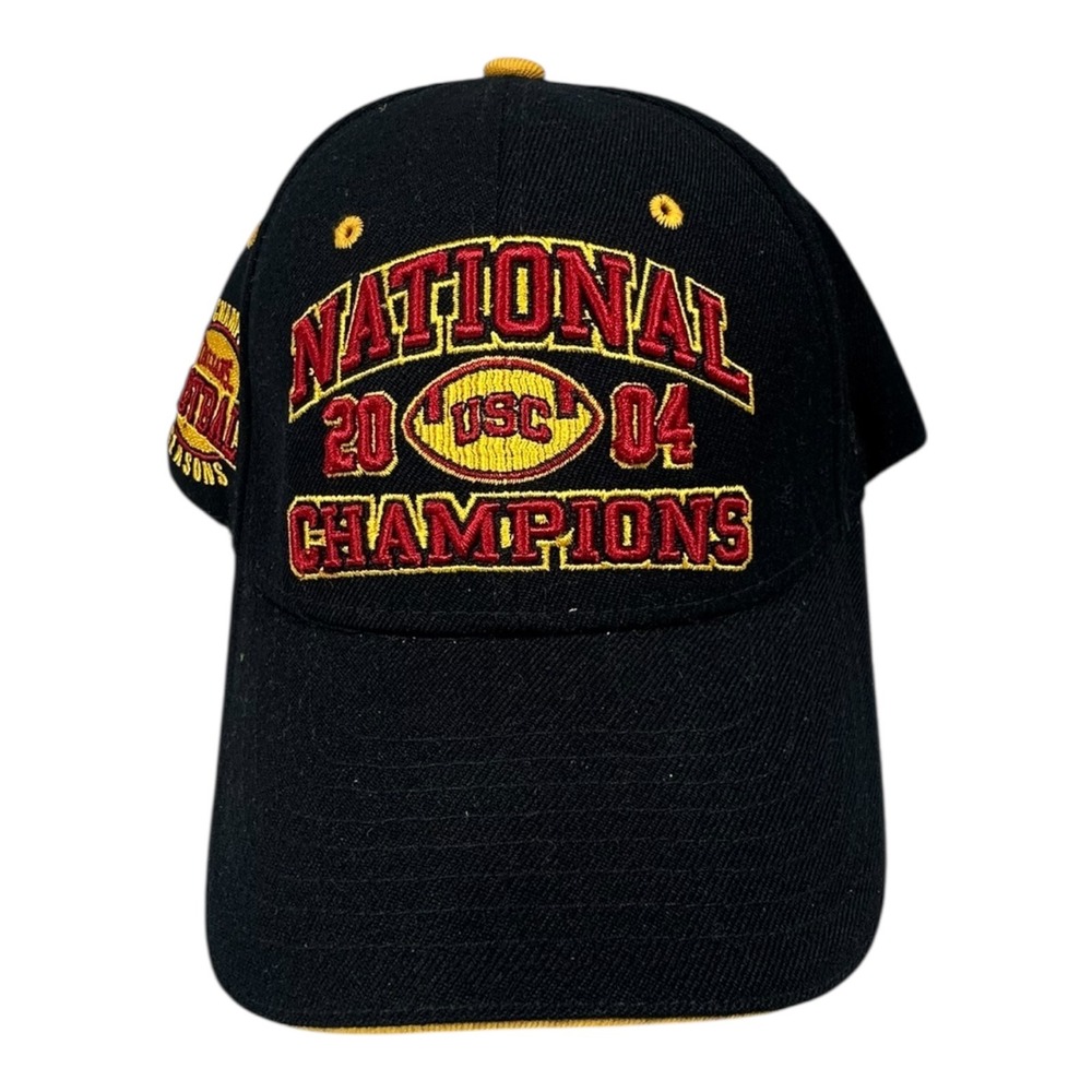 USC Trojans National‎ Champions 2004 Zephyr Hat Cap Football Black